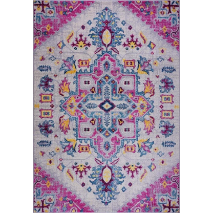 Joy Rug Collection Traditional Rug 5x7 Floral Patterned Pink Multicolor Area Rug