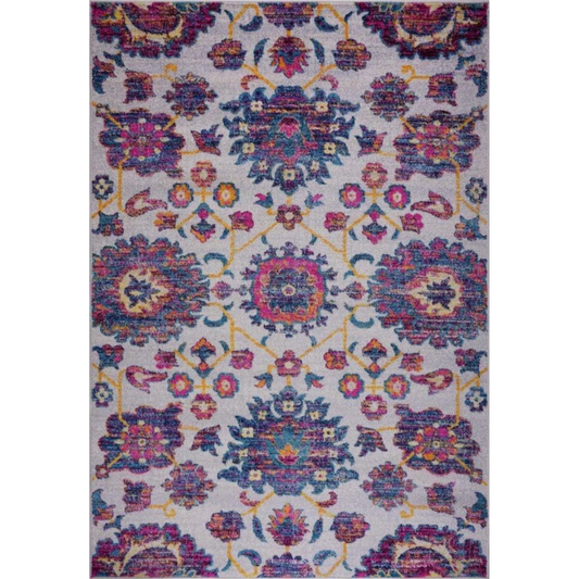 Joy Rug Collection Tribal Rug 5x7 Floral Patterned Multicolor Pinky Area Rug