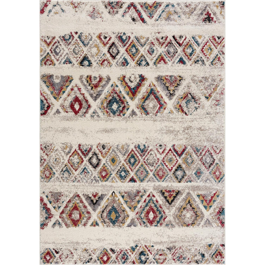 Modern Abstract Rug 4x6 Beige Cream Boho Modern  Living Room Kitchen and Bedroom Area Rug