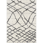 Modern Abstract Rug 4x6 White Grey Boho Modern  Living Room Kitchen and Bedroom Area Rug
