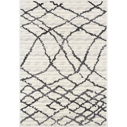 Modern Abstract Rug 4x6 White Grey Boho Modern  Living Room Kitchen and Bedroom Area Rug