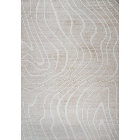Modern Beige Cream Rug Boho Modern  Living Room Kitchen and Bedroom
