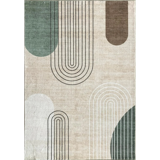 Modern Beige Rug Boho Modern  Living Room Kitchen and Bedroom