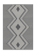 Tufted Boho Geometric Washable Rug Grey - rgc319