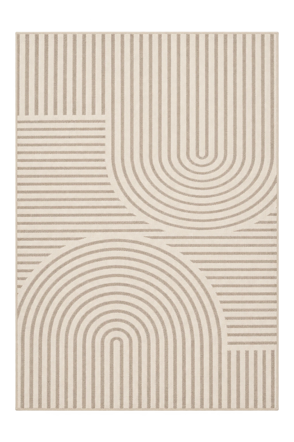 Minimal Boho 5x7 Washable Rug Beige - rgc301