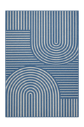 Minimal Boho 5x7 Washable Rug Blue  - rgc302