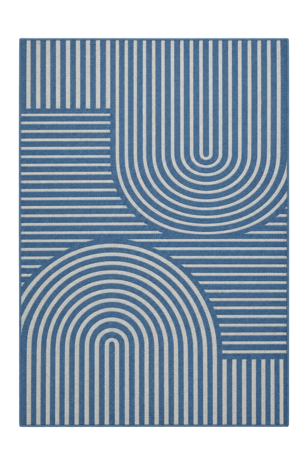 Minimal Boho 5x7 Washable Rug Blue  - rgc302