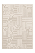 Boho Arch Washable Rug Beige - rgc327