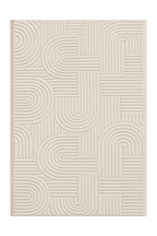 Boho Arch Washable Rug Beige - rgc327