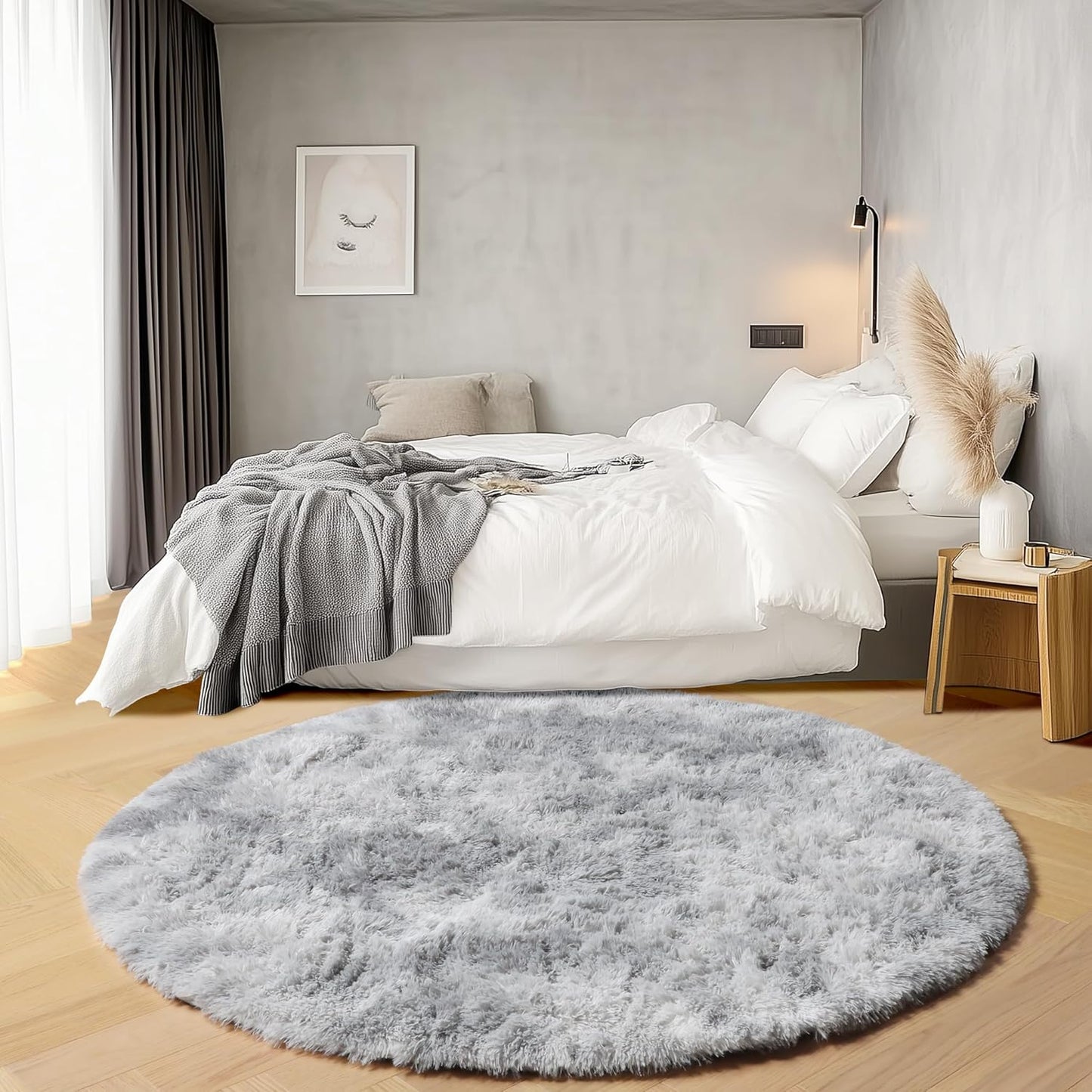 Round Fluffy Rugs Living Room & Bedroom Rug & Kids Room - rgc-00190