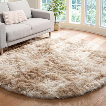 Round Fluffy Rugs Living Room & Bedroom Rug & Kids Room - rgc-00190