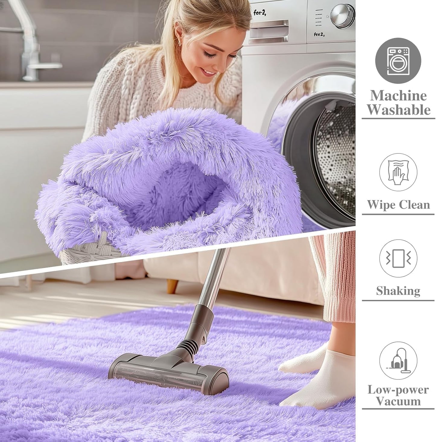 Rugsco Shag Rug Selection, Fluffy, Cozy & Machine Washable - rgc003