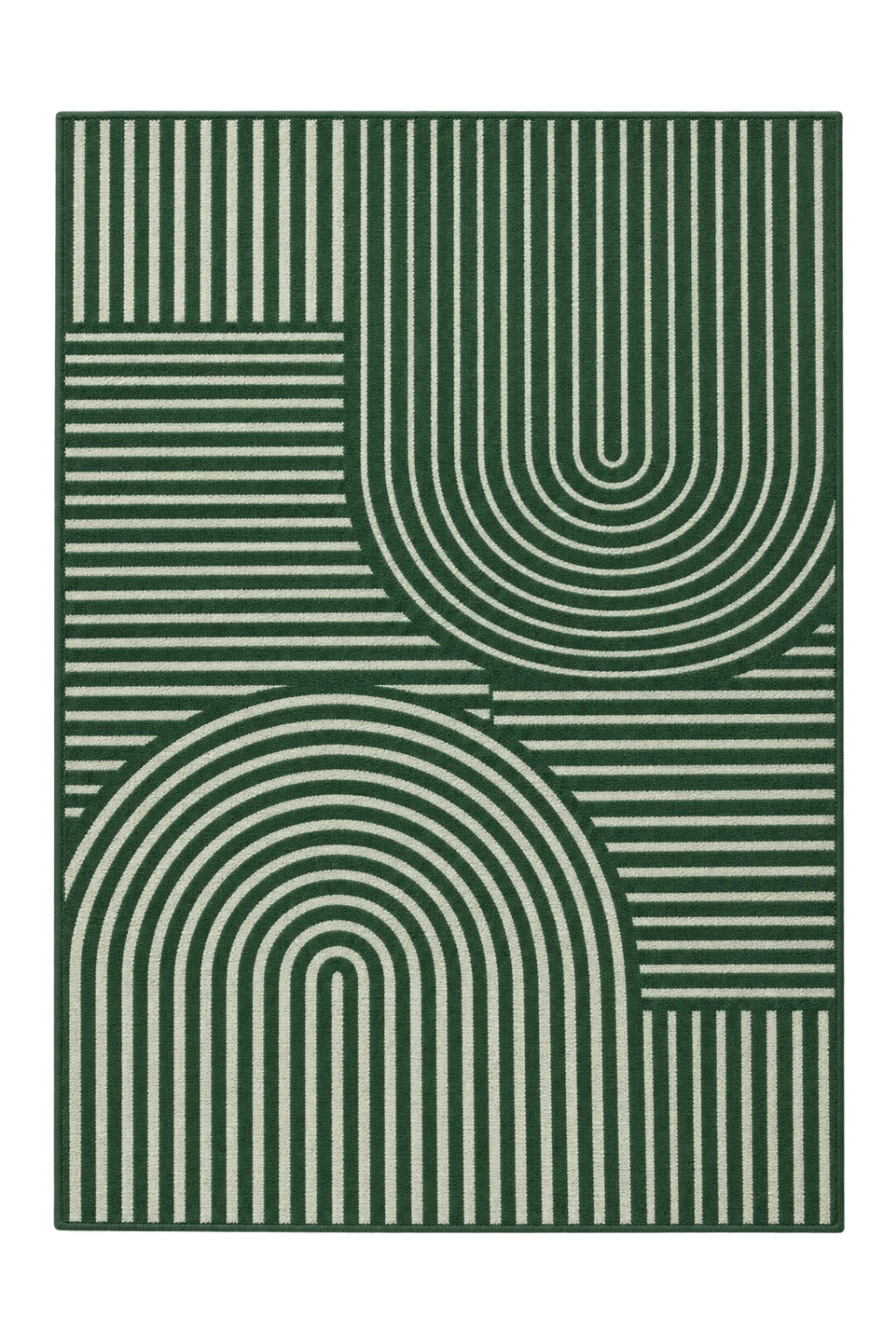 Minimal Boho 5x7 Washable Rug Green - rgc306
