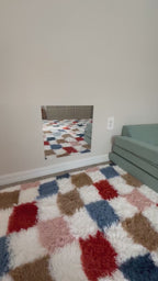 Checkered Shag Rug Super Soft Washable rgc-0200