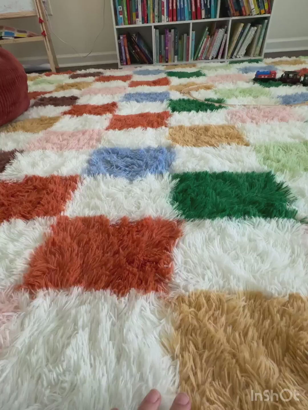 Checkered Shag Rug Super Soft Washable rgc-0200