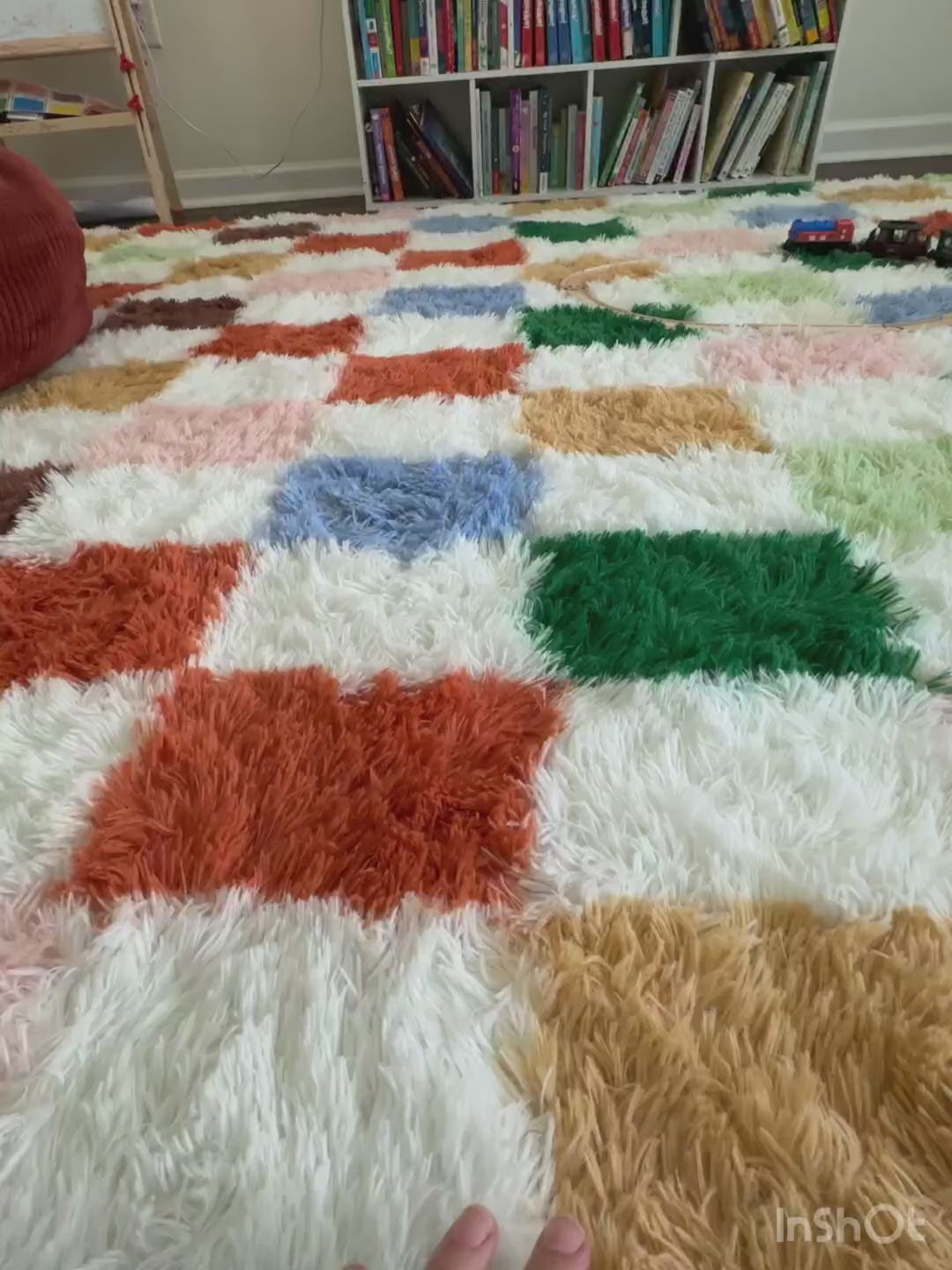 Checkered Shag Rug Super Soft Washable rgc-0200