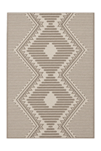 Tufted Boho Geometric Washable Rug Brown - rgc317