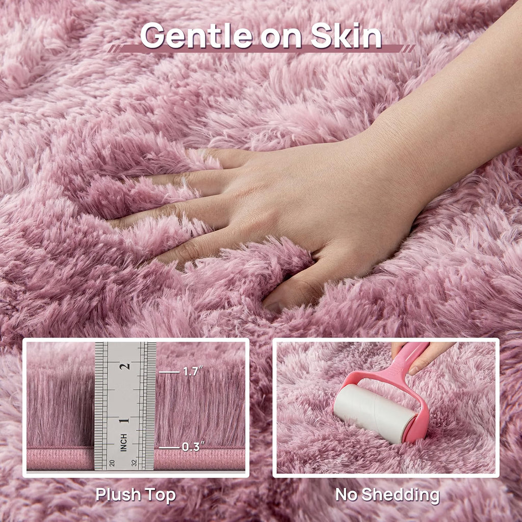 Cloud Pink Shag Rug, Modern, Cozy and Cute Soft Area Rug - rgc006