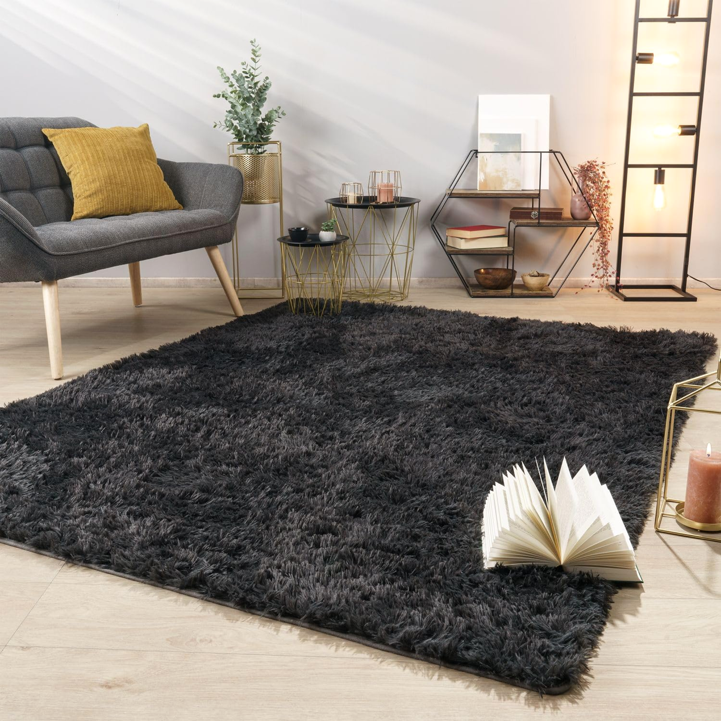 Rugsco Shag Rug Selection, Fluffy, Cozy & Machine Washable - rgc003