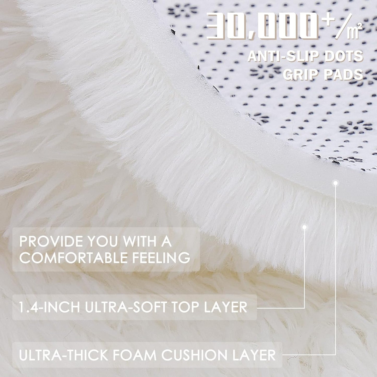 Rugsco Shag Rug Selection, Fluffy, Cozy & Machine Washable - rgc003